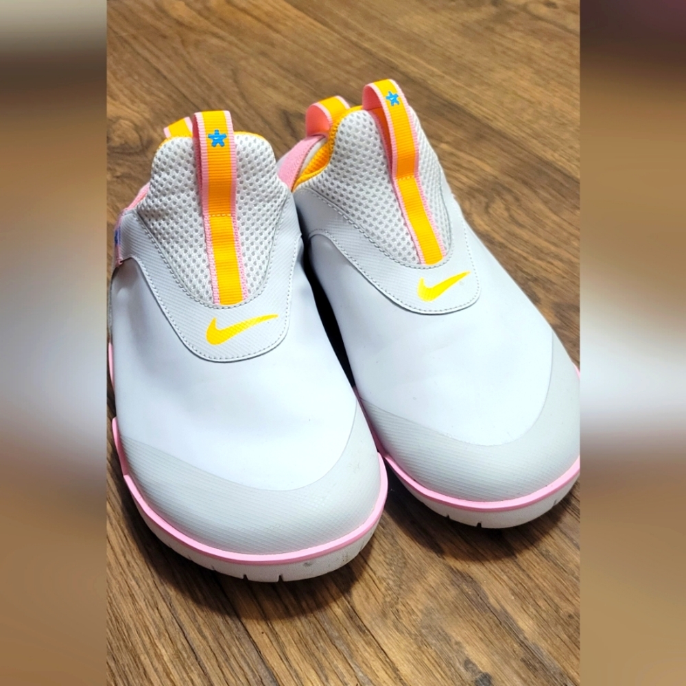 Gray and Pink Nike Nurse Shoes